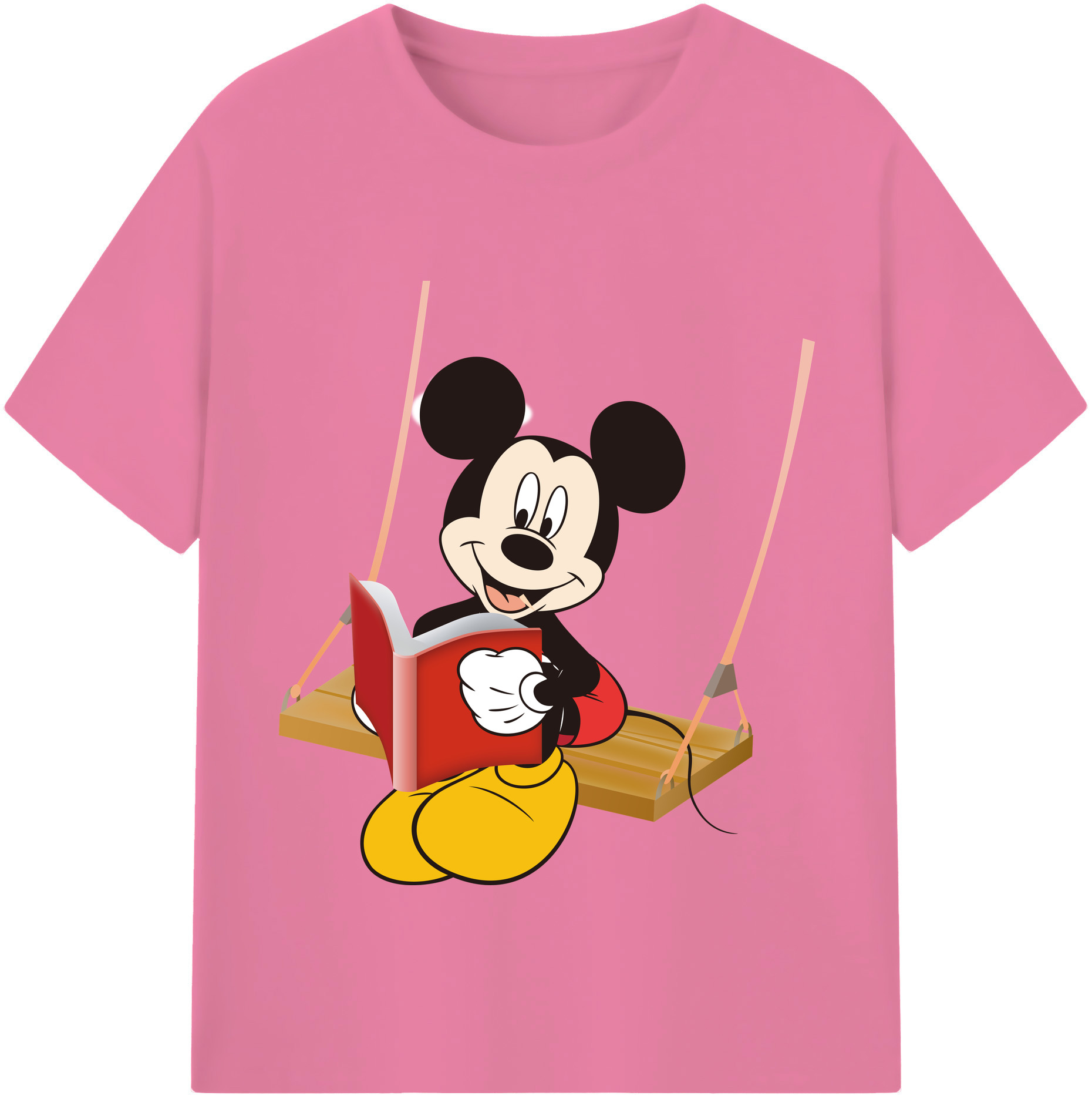 （画像用） ミッキーマウス Mickey Mouse 綿100％半袖Tシャツ（フロントプリント）